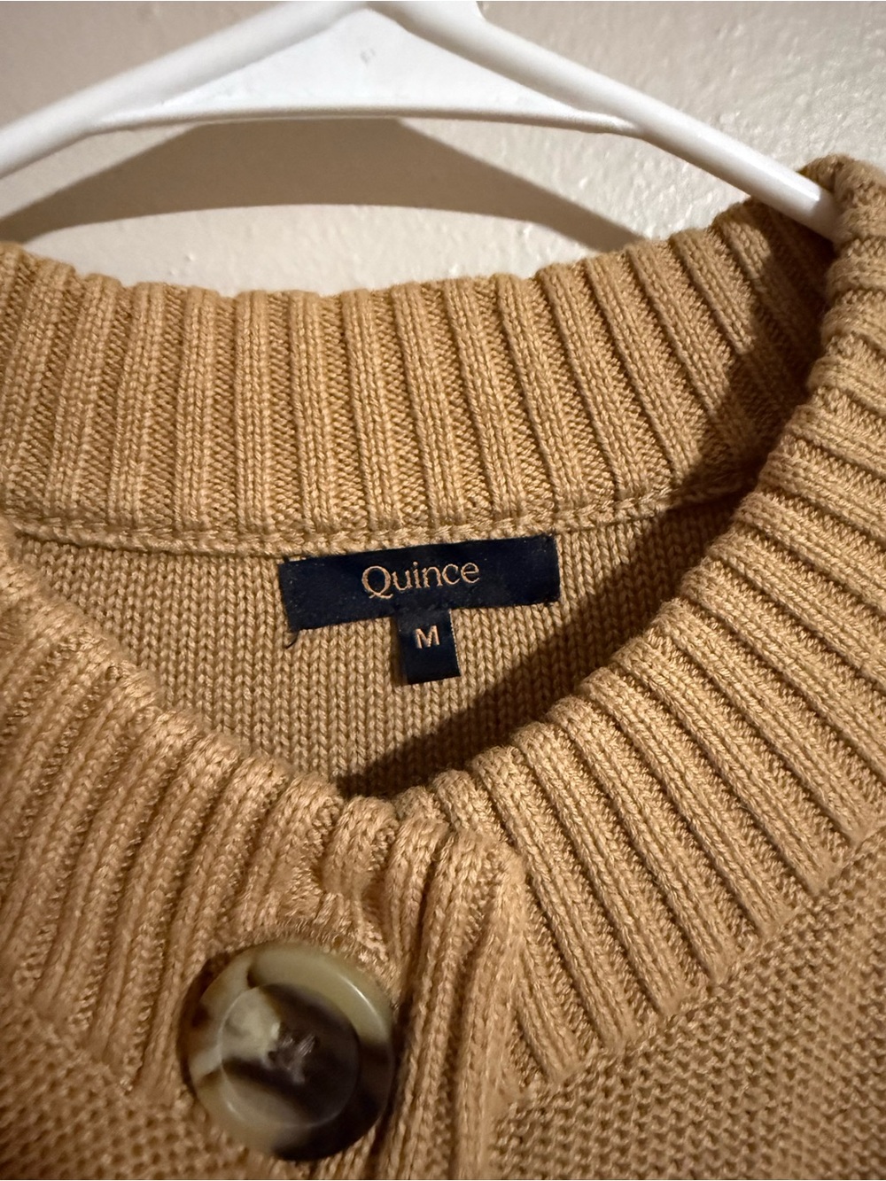 Quince 100% Organic Cotton Cropped Cardigan Size Medium - Picture 3 of 5